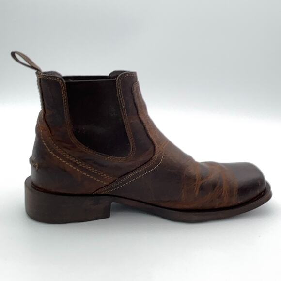 Ariat Booker Chelsea Wide Square Toe Boot Men 11EE Brown Leather Western main image 10